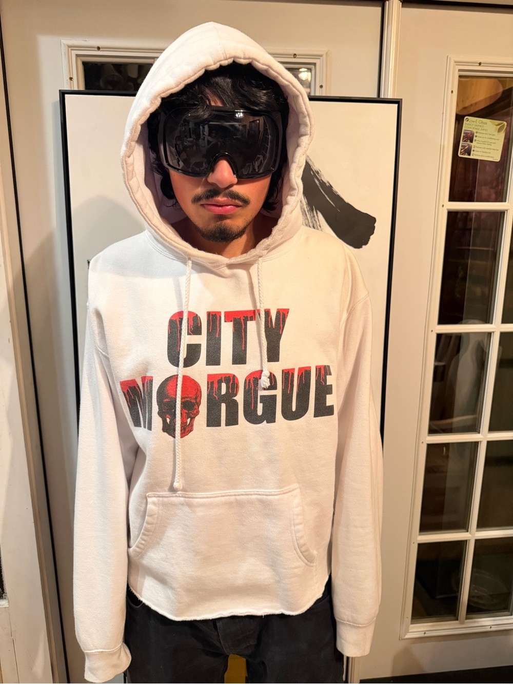 Vlone x City Morgue Dogs Hoodie Size M White